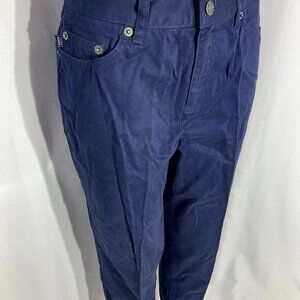 Lauren Sz 6P Dark Blue Straight Leg Jeans Womens Denim 24.75" Inseam 100% Cotton